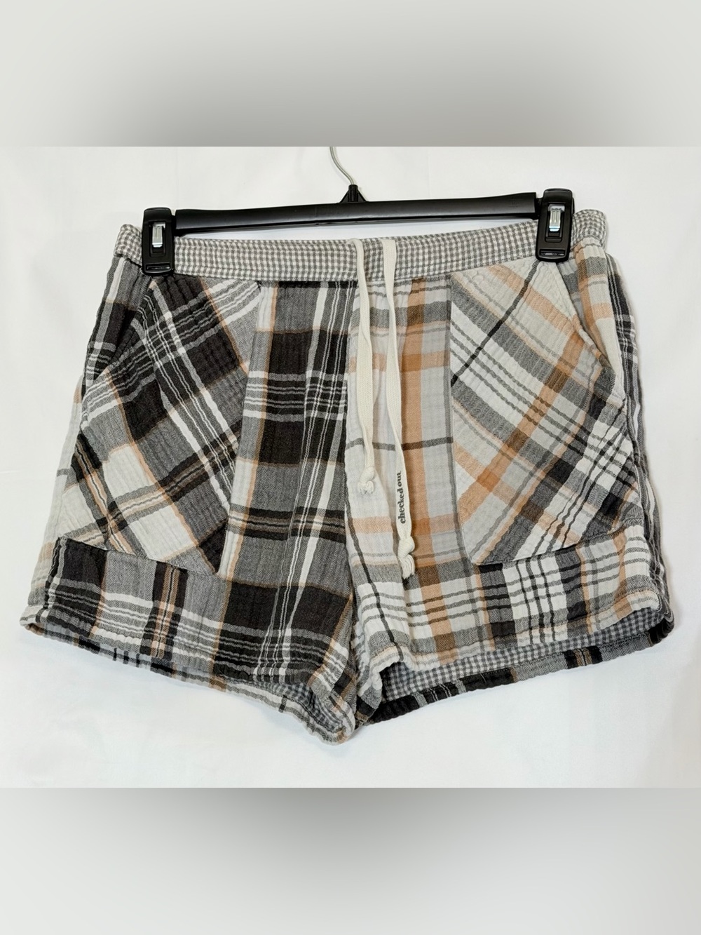 Aerie Checked Out Plaid - 100% Cotton Lounge Shorts Size M